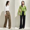 Jiuzi Anna Kou Chinese Style Commuting Loose Straight Leg Pants