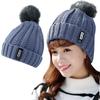 Winter Cable Hat Scarf Set Soft Warm Knit Ski Cap Thick Neck Scarf For Women