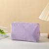 Solid Color Pencil Case Corduroy Velvet Makeup Pouch Fashion Toiletry Organizer  Lady