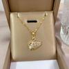 **Lively Women's Necklace: Titanium Steel & Gold-Plated Copper Clavicle Chain**