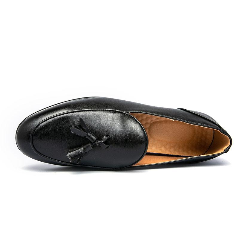 Fashion Men's Loafers Casual Leather Shoes Tassel Slip On Driving Flats Dress Shoes