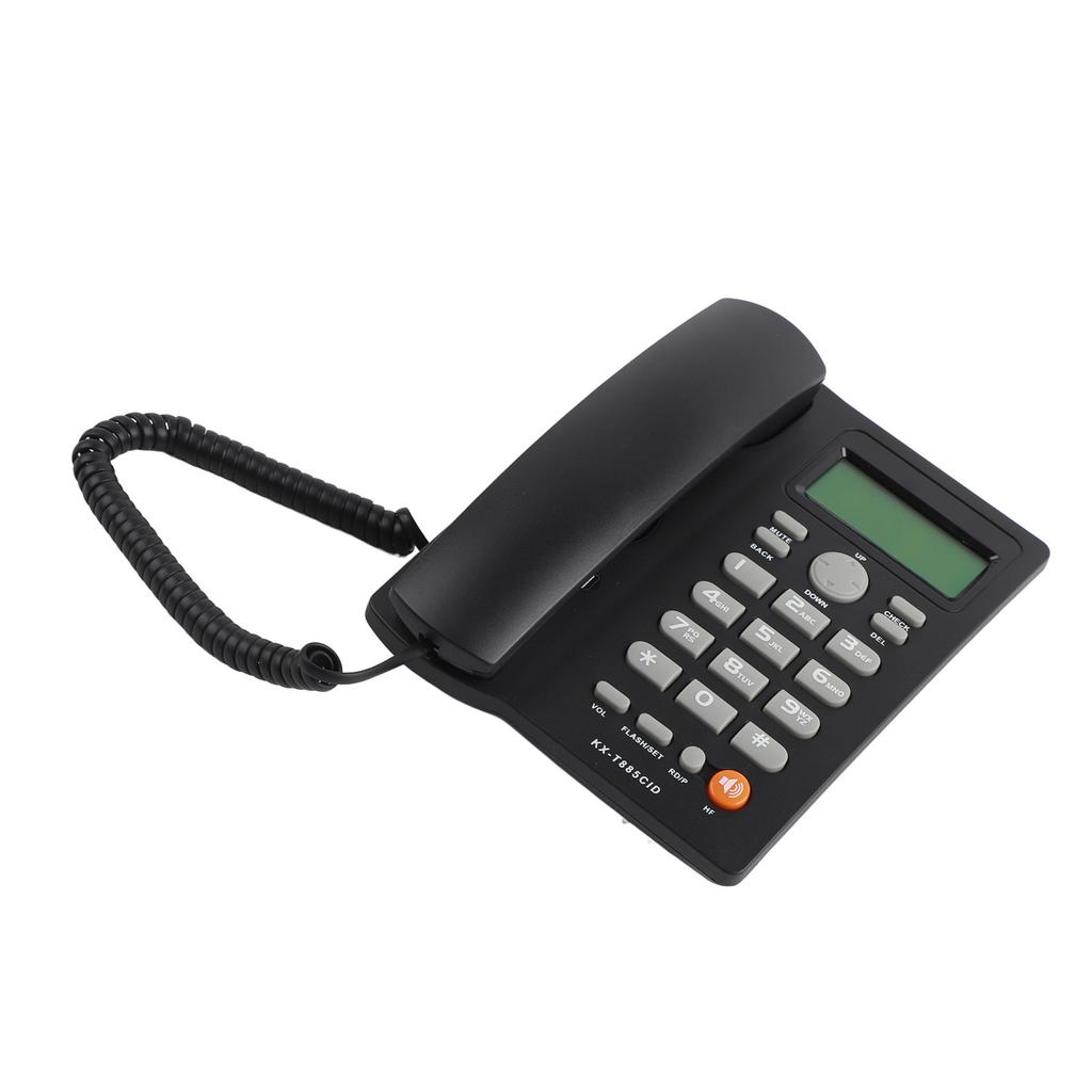 Telefon s identifikací volajícího Handsfree Volání z domova Kancelář Hotel Pevná linka Angličtina (Černá)