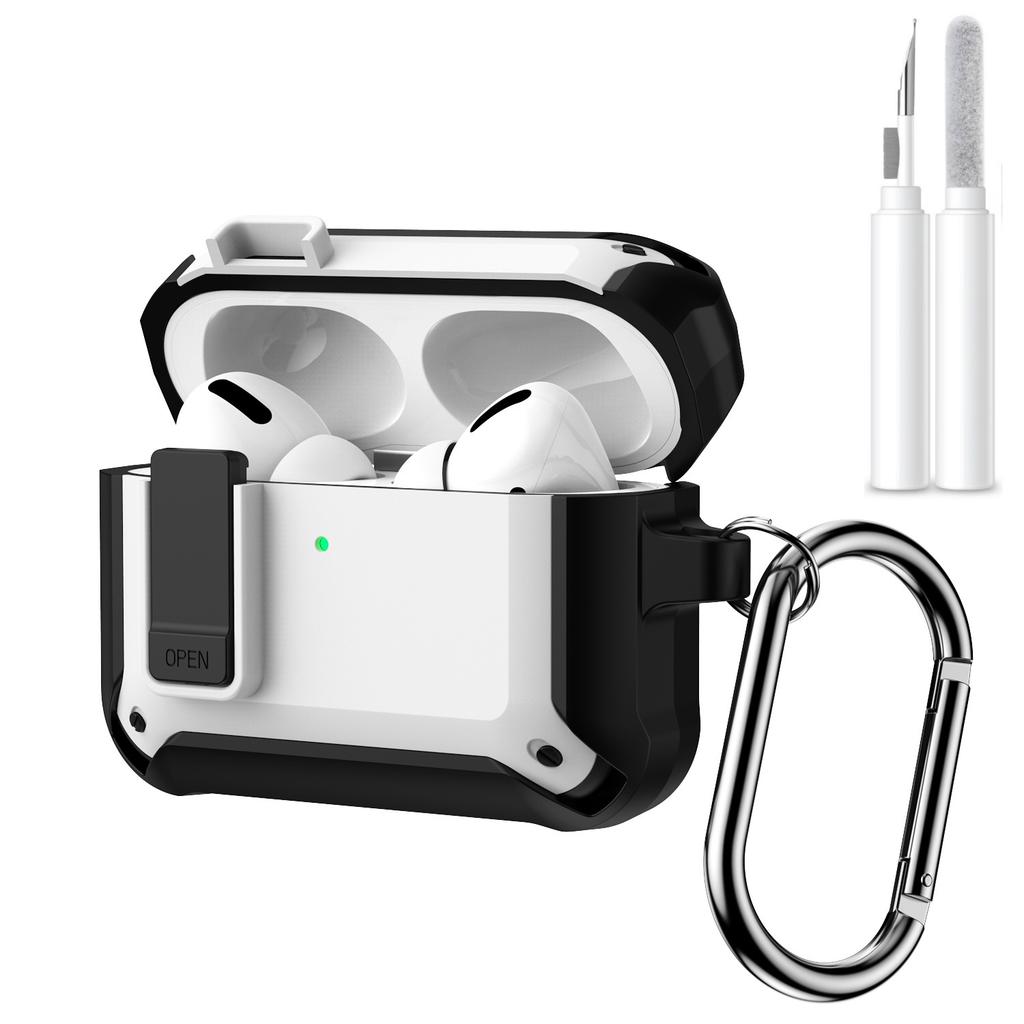 For Airpods Pro 3 Security Lock Case Cover Protective Shockproof Case with Cleaner Kit Lanyard for Airpods Pro3 Case Accessories