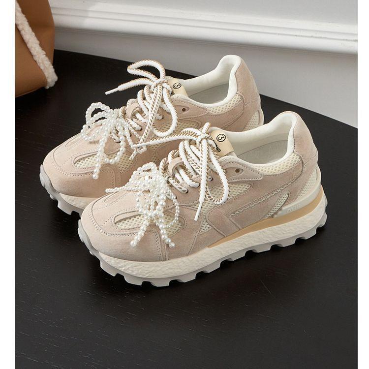 

New shoes women s shoes versatile light retro wear-resistant versatile sports women s casual shoes fashion 35 абрикосовый