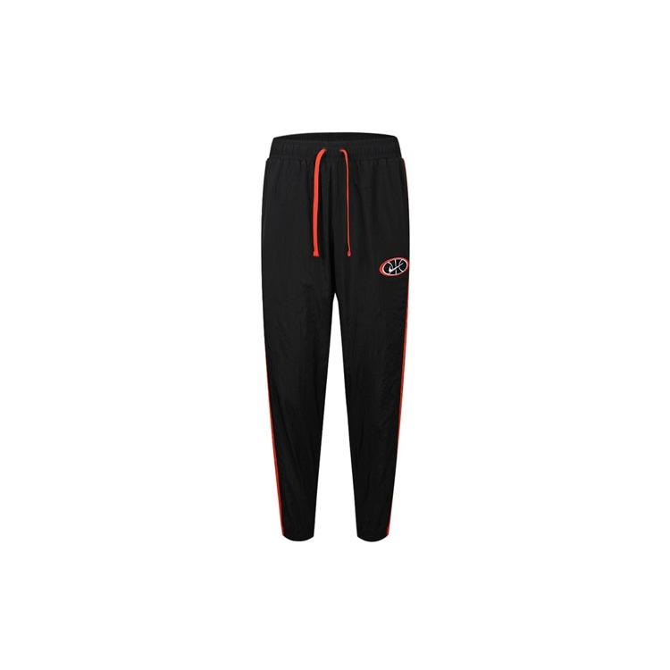 New Nike Knitted Sports Pants Men's Black Orange AV9759-010