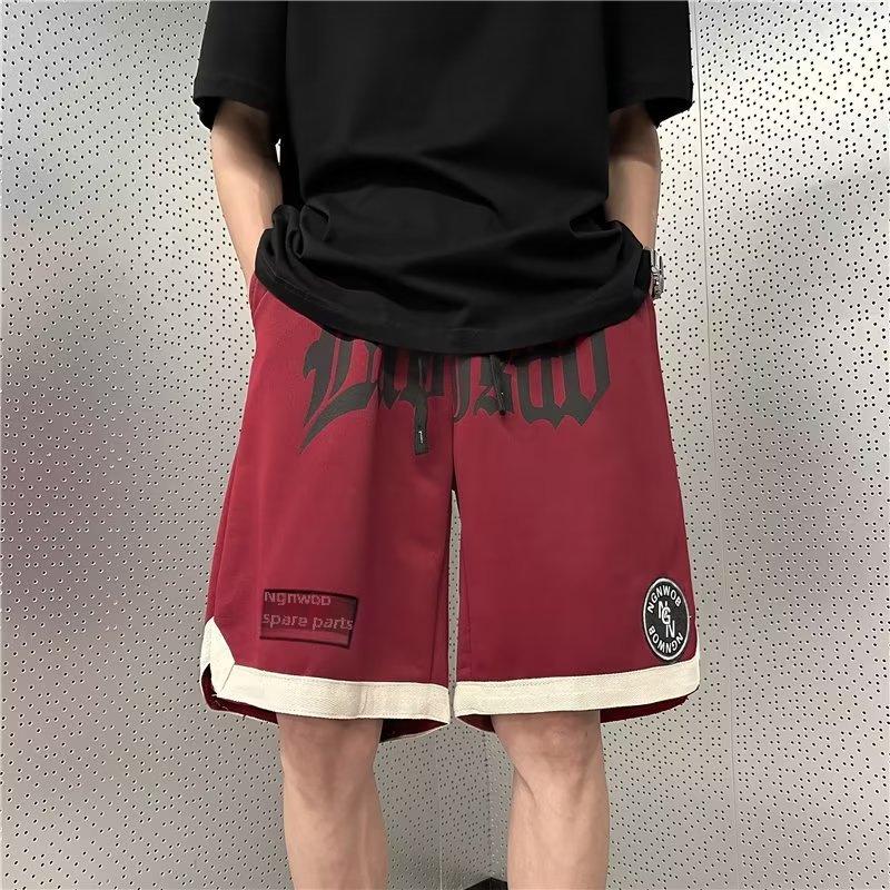 Men's Retro American Vibe Summer Casual Shorts: Trendy, Loose, Versatile Basketball Style