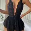 New Sexy Lingerie Crotchless Lace Bra And Underwear Set Women Lace Costumes Open Bra Underwear Sexy Dress Women Bodysuit