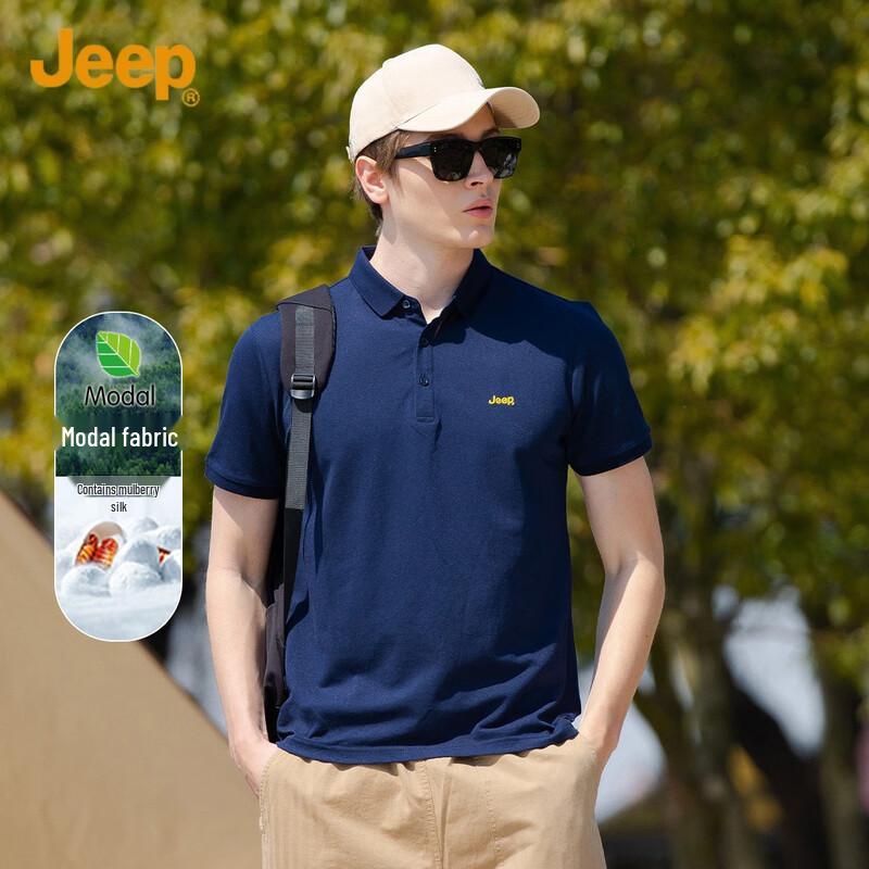 JEEP Men s Silk Blend Casual Polo Shirt 2XL