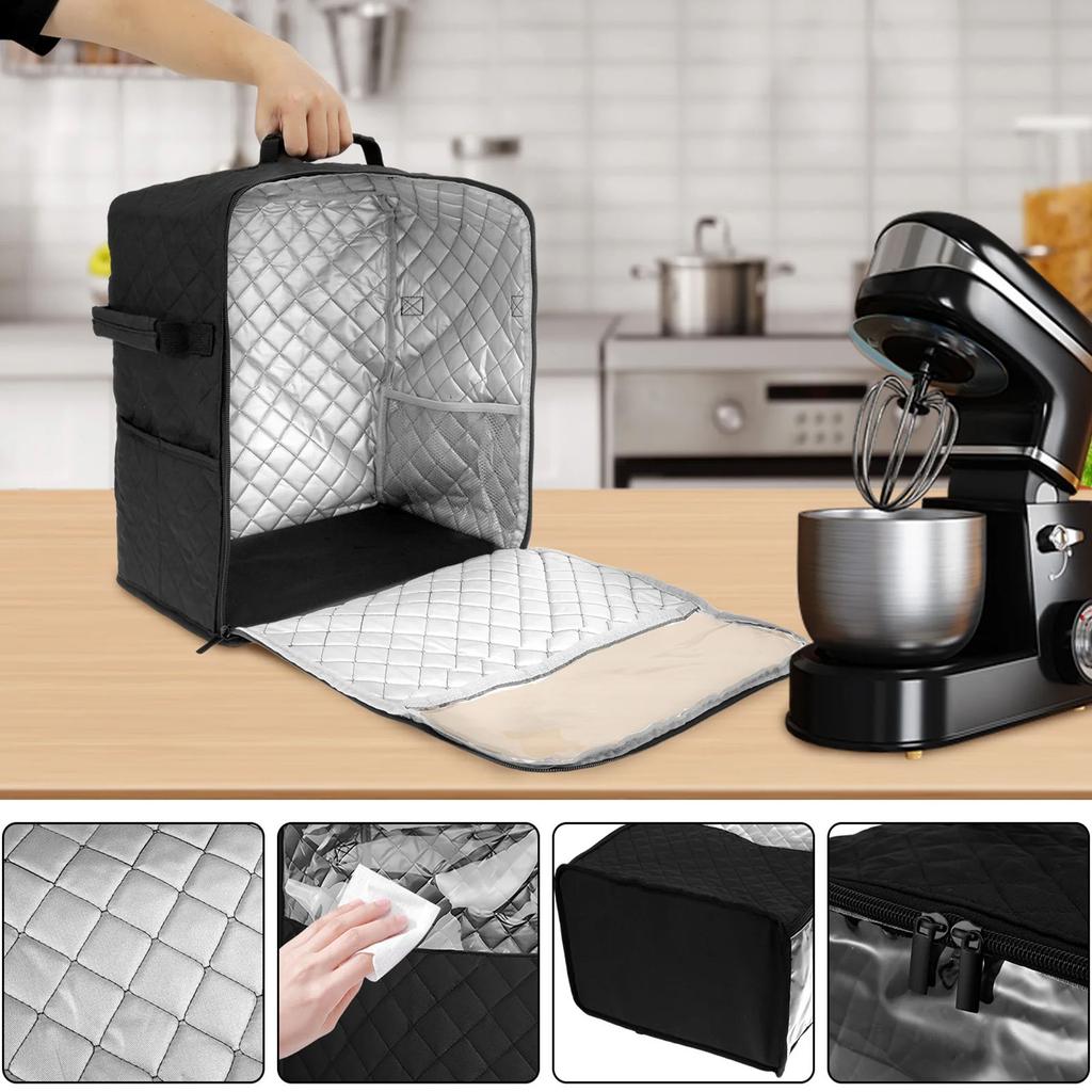Multifuntional Dustproof Stand Mixer Storage Cover Suiatble for Various Mixers Include Slider Base and Accessory Pockets