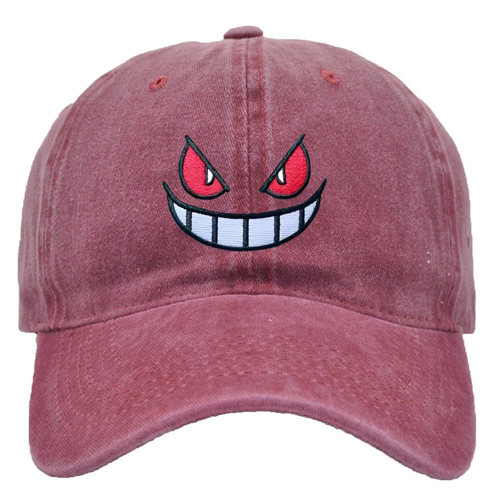Pokemon Anime Gengar Broderi Baseballcaps Snapback Huer Sport Fritidscaps Huer for Menn Kvinner Sjarm Gave