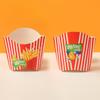 50 Stück Papier Pommes Schachtel Einweg Papier Charcuterie Becher Obstsalat Verpackungsbox DIY Pommes Halter Food Truck Paket