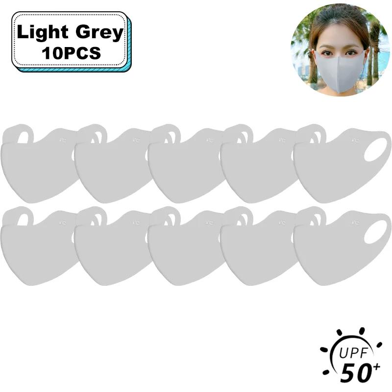1-20 Pcs Summer UV Protection Mask 3D Ice Silk Breathable Traceless  Sunscreen Riding Mask Fashionable Hyaluronic Acid