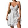 Women clothes European and American Lace Patchwork V-neck Backless Sling Sexy dresses for women