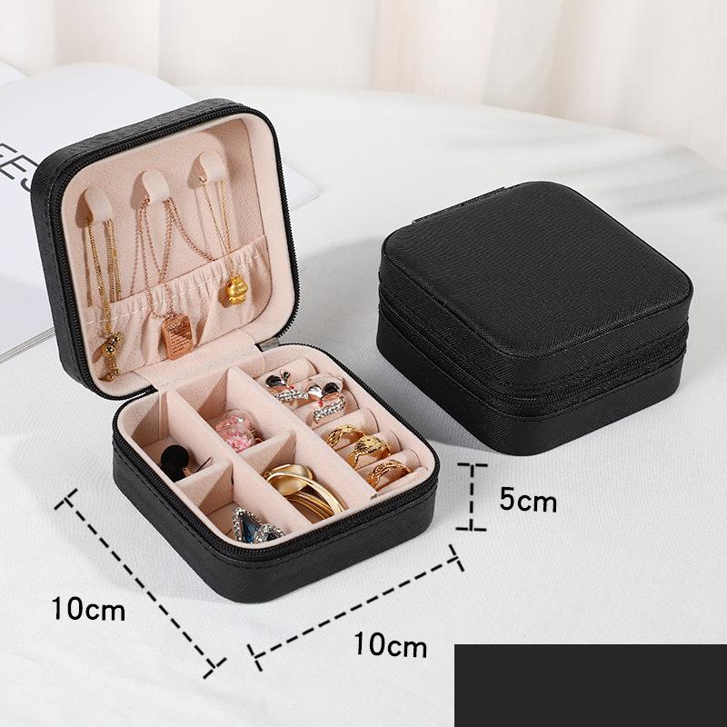 Schmuck Organizer Display Reise Schmuck Fall Boxen Tragbare Medaillon Halskette Schmuck Box Leder Lagerung Ohrring Ring Halter
