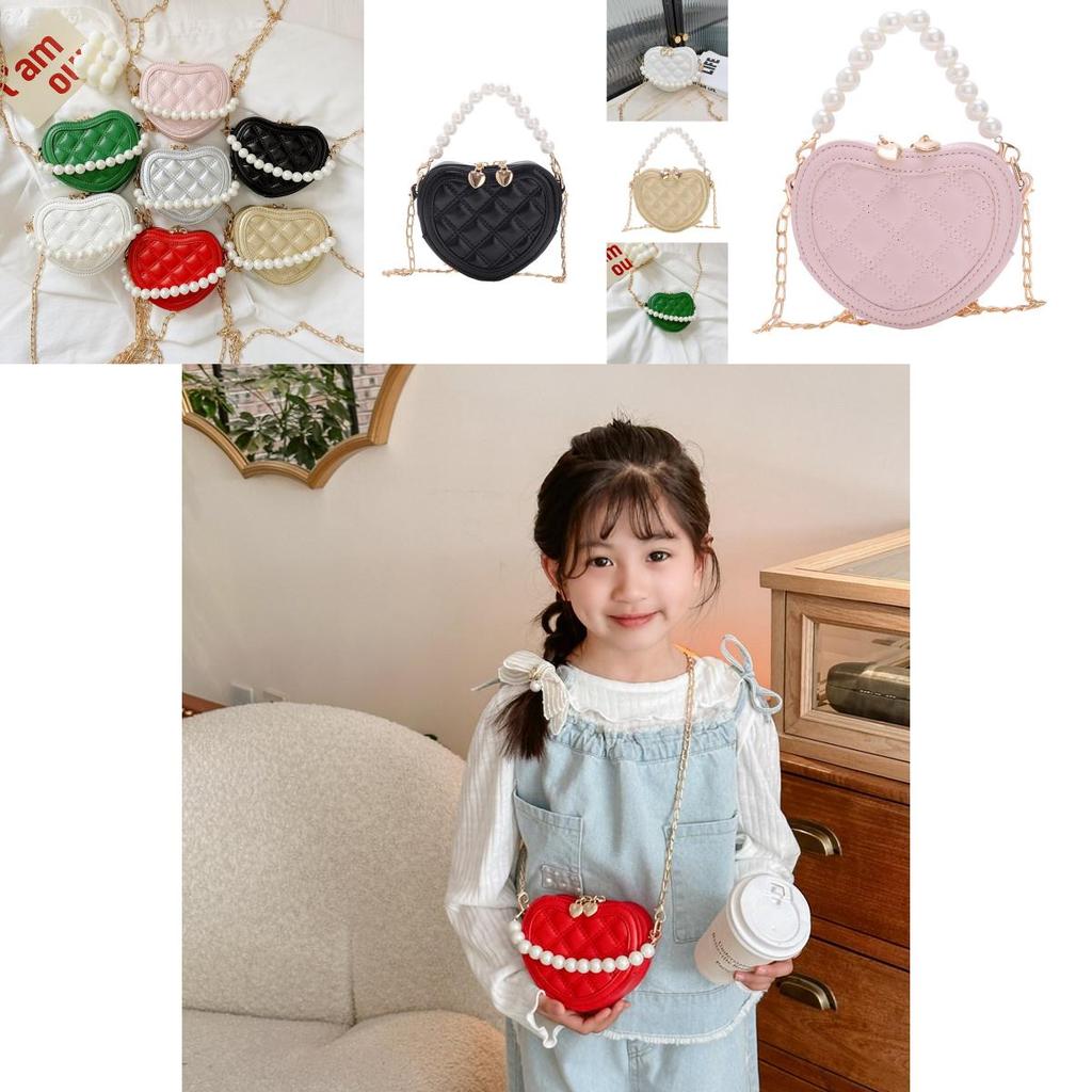 Trendy And Stylish Kids Shoulder Bag With Quilted Pattern Cute Heart For Boys And Girls