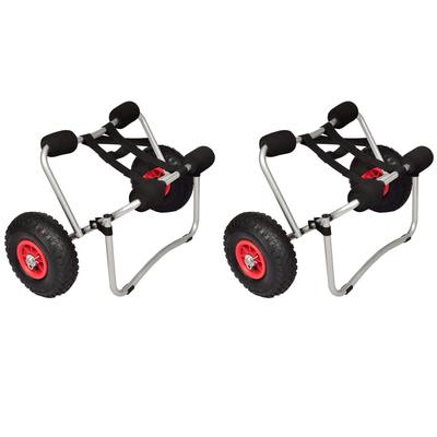 Vidaxl Wózki Do Transportu Kajaka, 2 Szt., Aluminiowe