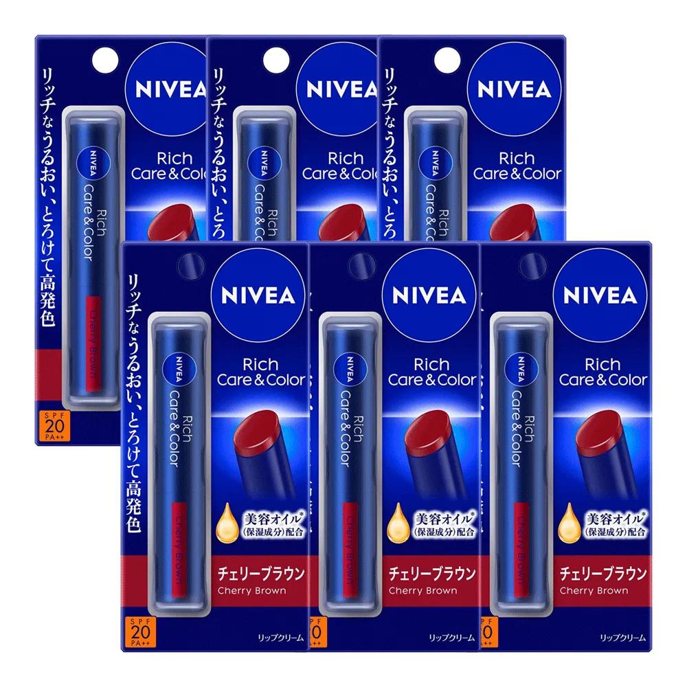 

Nivea Rich Care Color Lip Balm Cherry Brown 2g x 6
