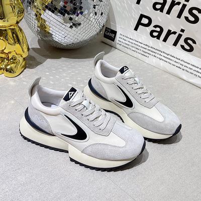 Echt Leer Kleine Taille Forrest Gump Schoenen Dames Lente Nieuw Trendy Dikke Zool Casual Sport Papa Schoenen
