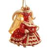 Shining Goat Hanging Ornament 2D Flat Artificial Rhinestone Animal Hanging Decoration Embossed Pattern Goat Pendant