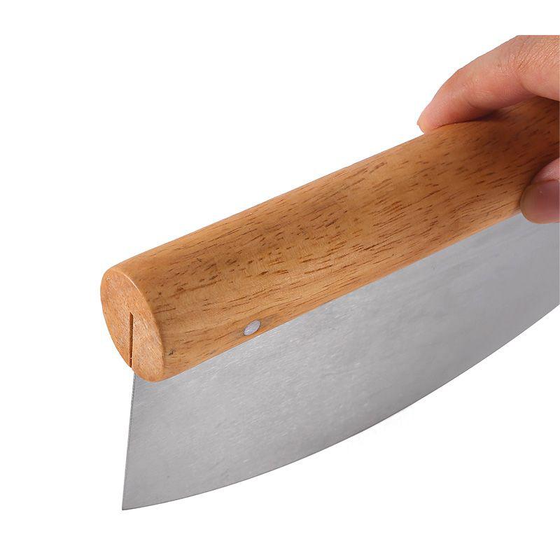 Raspador y Cortador de Masa de Acero Inoxidable Picador de Alimentos para Pastelería Con Mango de Madera Herramientas de Cocina para Hornear DIY Para el Hogar