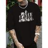 European Size Men's Short-sleeved T-shirt Summer Fashion Trend Top Printed Men's Bottoming Shirt Spring and Summer Round Neck Casual Top