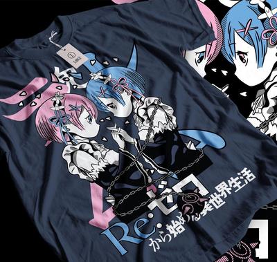 Yeniden:Sıfır Gömlek, Re Zero Tişörtü, Emilia, Ram, Subaru, Japon, Manga, Anime Tişörtü, Waifu, Kawaii, Sokak Giyimi, Üniseks