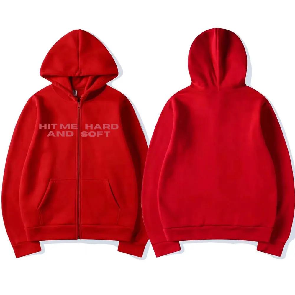 Hit Me Duro Y Suave 2025 Tour Cremallera Sweatshirt CAPUCHA FANS Gift Men's clothes Sweatshirt fashion Hip Hop hoodie