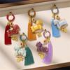 Exquisite Hand Crafted Keychain Featuring Delicate Tassels And Auspicious Horse Year Design Bag Hanging Decoration