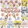 Elegante Silvesterparty-Accessoires für 2022, einschließlich Goldballon-Set
