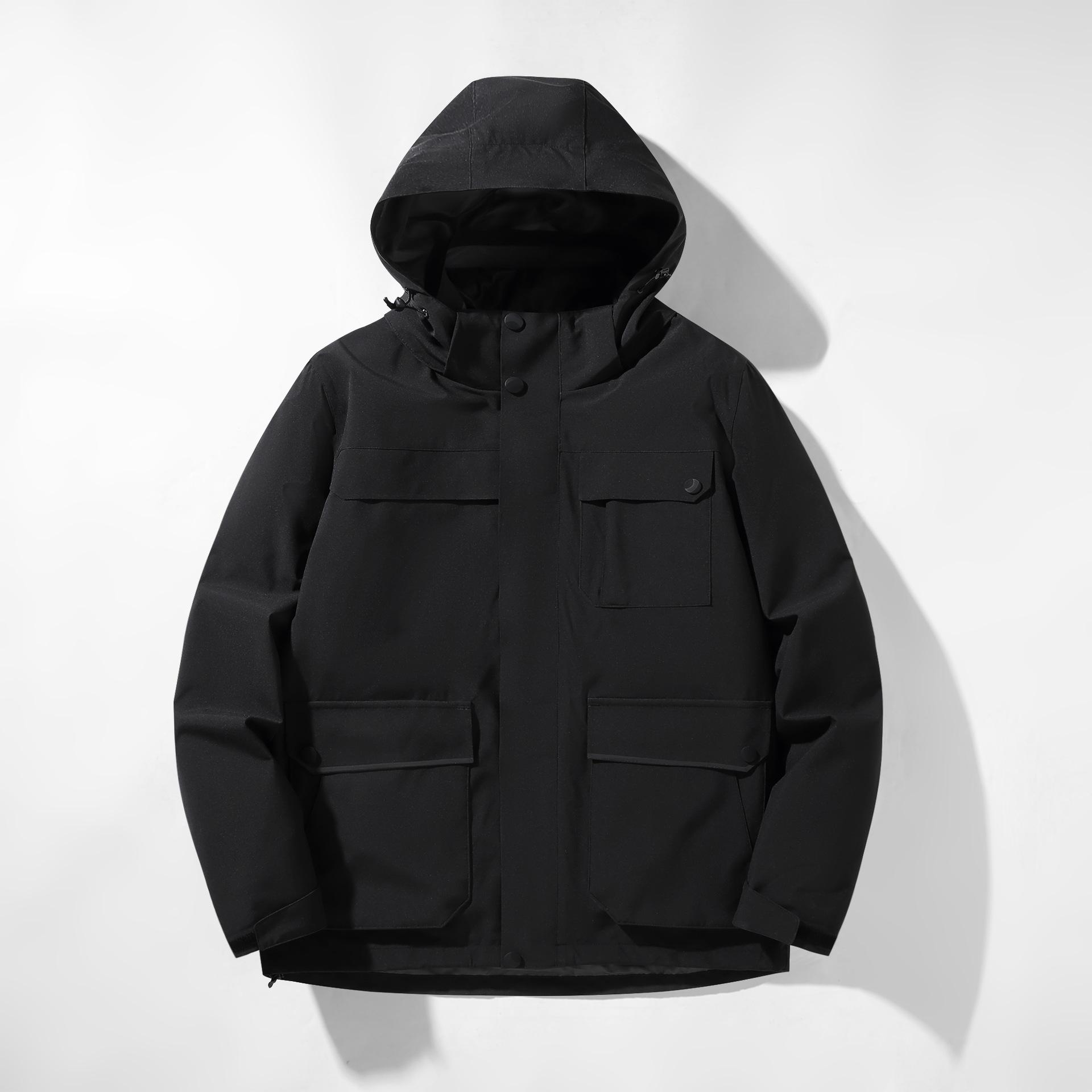 

Мужская парка 3-в-1 с несколькими карманами: Съемная, Водонепроницаемая, Морозостойкая, Устойчивая к царапинам куртка для работы на открытом воздухе XL