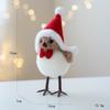 Simulation Bird Hanging Pendant for Christmas Foam Red Scarf Hats Bird Xmas Tree Ornaments Funny Christmas Decor New Year Gifts