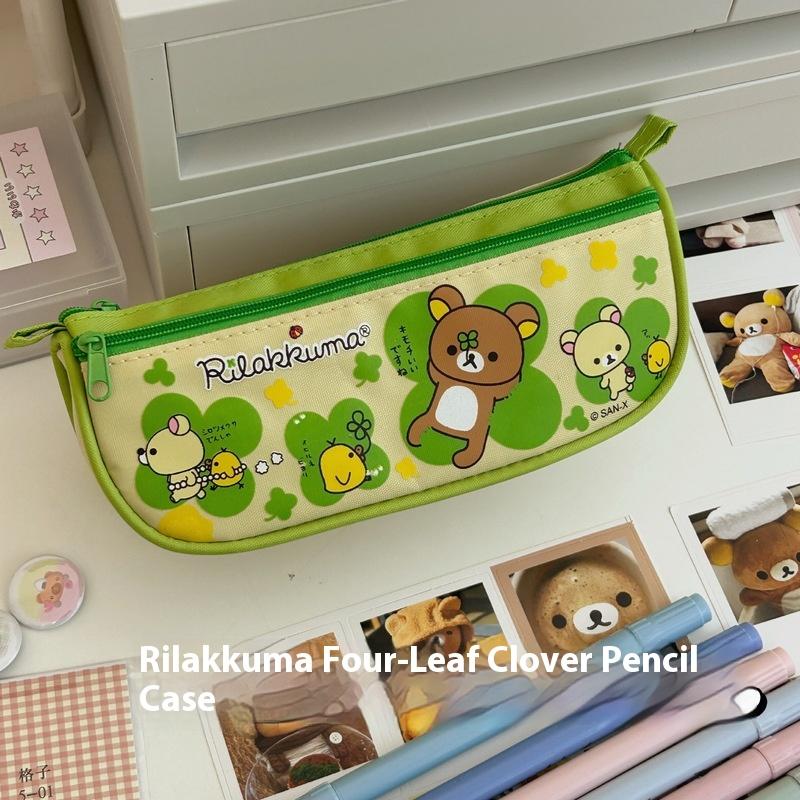 Japanische Niedliche San-x Easy Bear Kleeblatt Bedruckte Federtasche Cartoon Hohe Schönheit Lernbedarf Aufbewahrungstasche