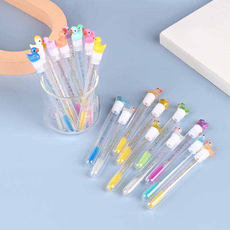 1Pcs Reusable Tube Eyelash Brush Eyebrow Brush Cute Duck Design  Rod Dust-Proof Eyelash Extension Tool Lash Mascara Wand