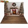 Mocsicka Christmas Fireplace Photography Background Home Xmas Tree Decoration Adult Children Photo Backdrop Holiday Party Banner