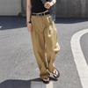 2026 New Style Women's Khaki High-Waisted Wide-Leg Drapey Casual Trousers