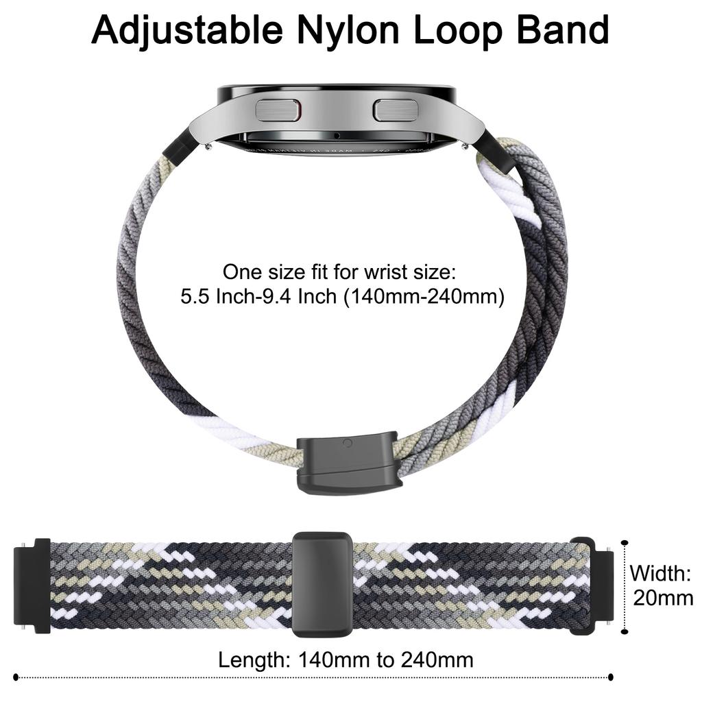 18/20/22mm Quick Release Braided Strap Loop for Samung/Huawei/Garmin Universal Watch Band Replacement Wristband For Woman Man