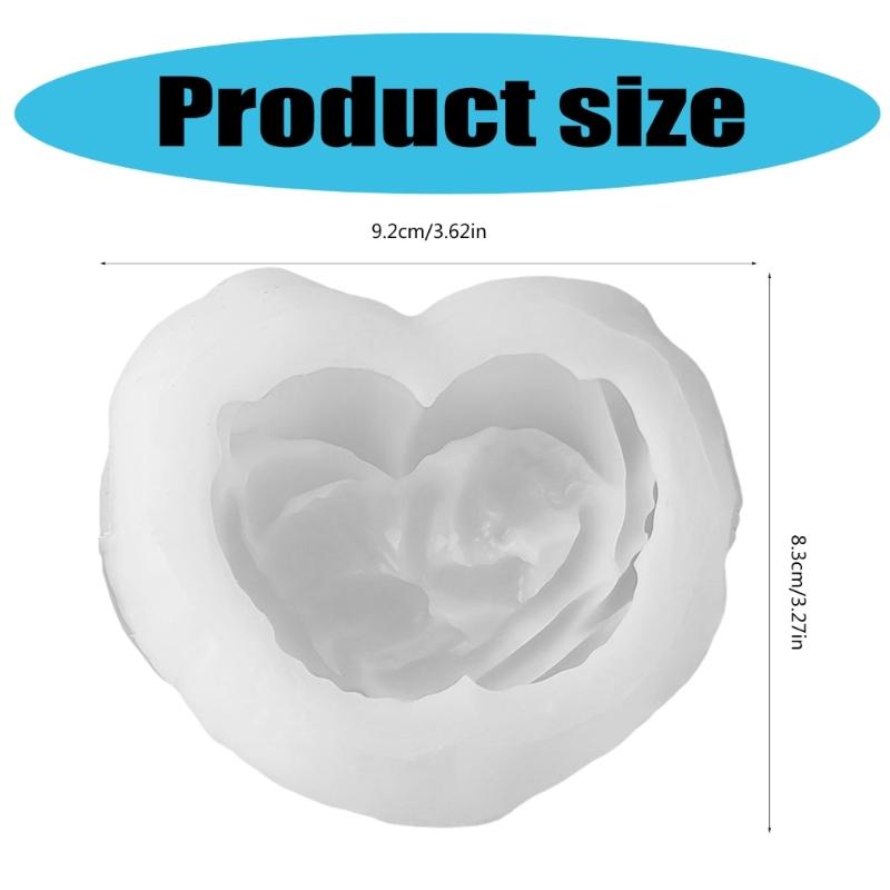 Silicone Molds Candle Making Moulds Handmade Candle Supplies Flower Shape Resin Crafting Molds Jewelry Making Accessory