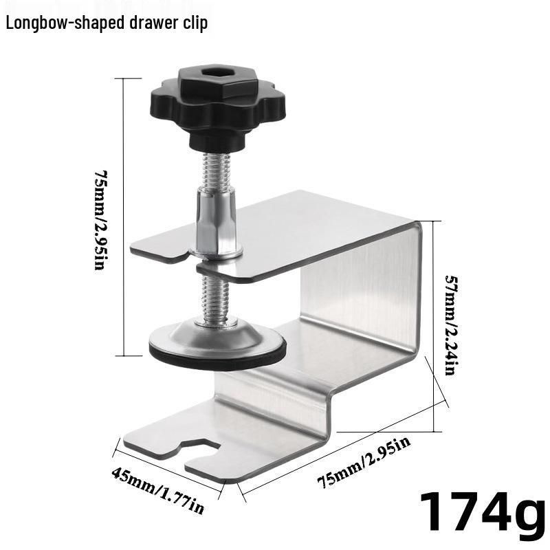 G-Shaped Drawer Panel Fixing Clip with Anti-Slip Design