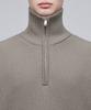 Musinsa Standard Relaxed Ribbed Half Zip-Up Knit [Dusty Beige]