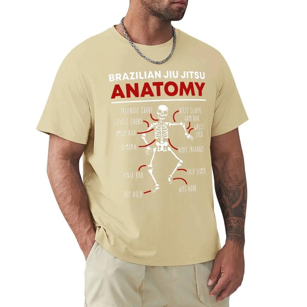 Brazilian Jiu Jitsu Anatomy Skeleton Funny Martial Arts T Shirts Graphic Streetwear Short Sleeve Harajuku Hip Hop T-shirt