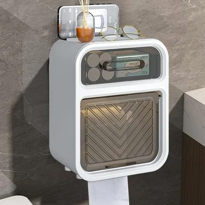 Toilet Tissue Box Without Punching, Waterproof Toilet Toilet Paper, Toilet Paper Roll Paper, Wall Mounted Suction Paper Box
