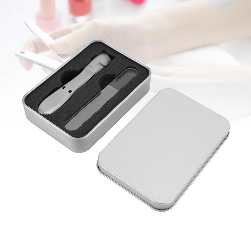 Slanted Edge Stainless Steel Nail Clipper Wide Jaw Opening Large Nail Cutter with Nail File for Thick Nails Silver