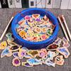 Wooden Magnetic Ocean Fishing Game Toy for Early Education and Parent-Child Fun