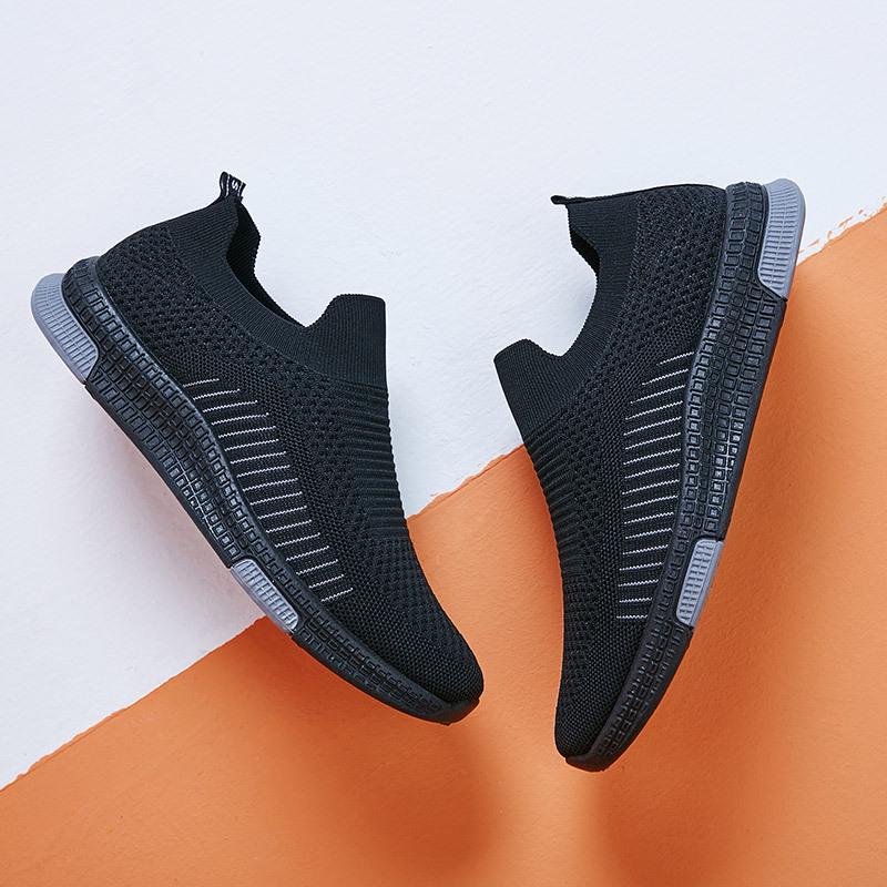 Men's Trendy Flyknit Breathable Slip-On Sock Shoes: Versatile, Casual, Fashionable