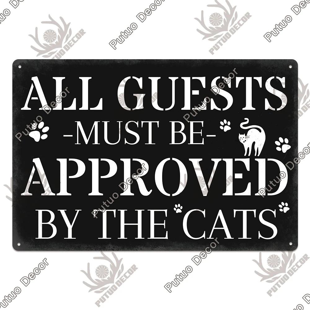 Putuo Decor Funny Sarcastic Vintage Posters Tin Signs Retro Plaque Metal Plate Wall Art Decor for Home Living Room Unique Gift