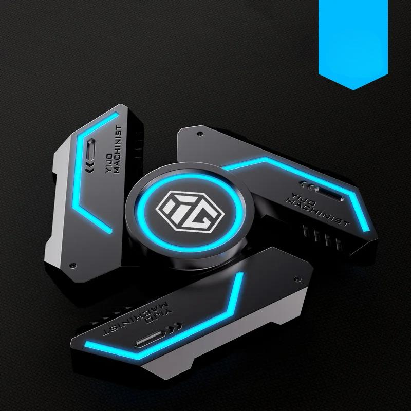 Fidget Spinner Alloy Luminous Light EDC Hand Gyroscope Stress Toys R188 Silent Bearing for Adults Male Kids Toys Birthday Gift