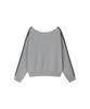 ROUGHTYPE Trackline Off-Shoulder Sweatshirt - Gray