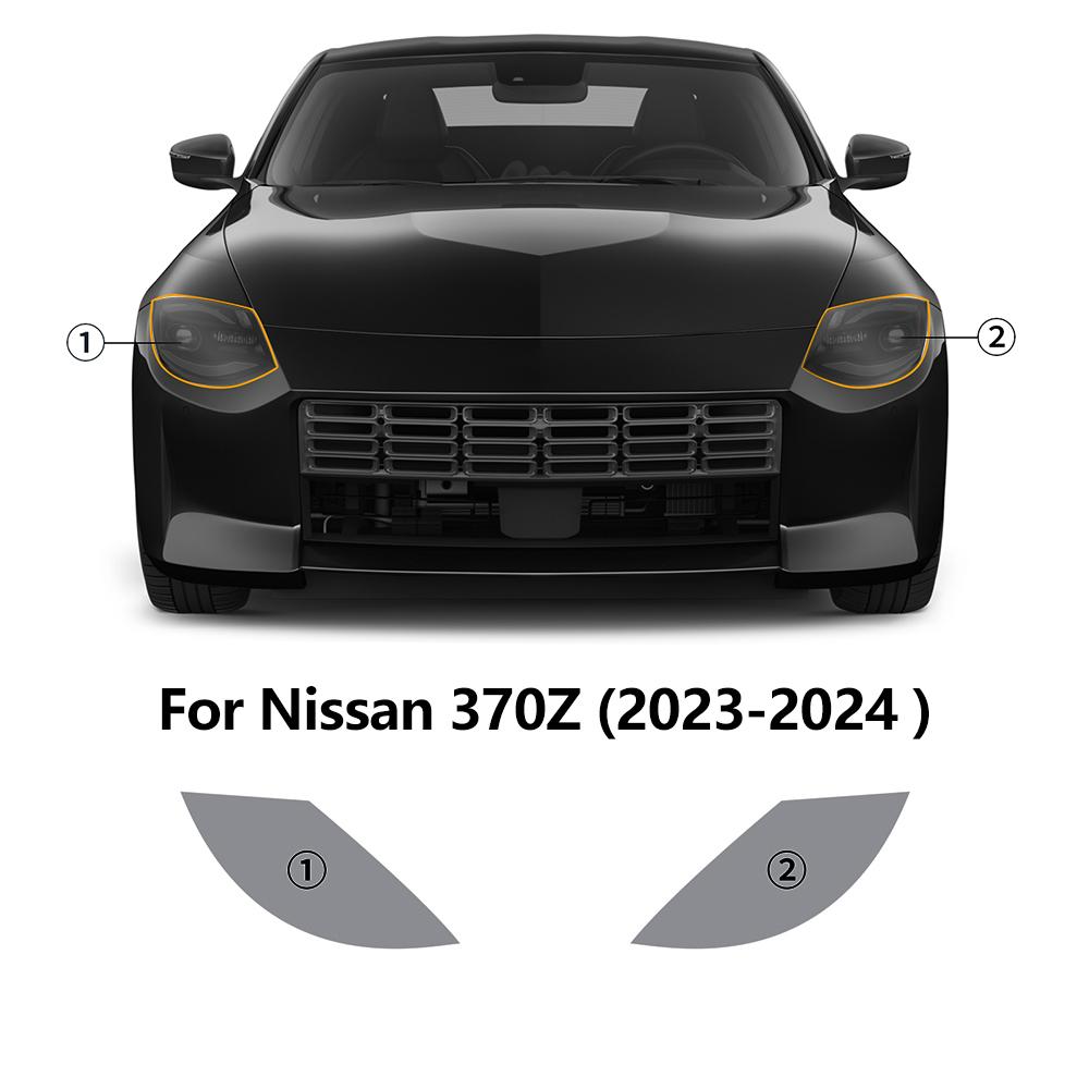 TPU Car Headlight Protective Film for Nissan Z 400Z 2023 2024 Transparent Smoked Anti-Scratch Auto Accessories