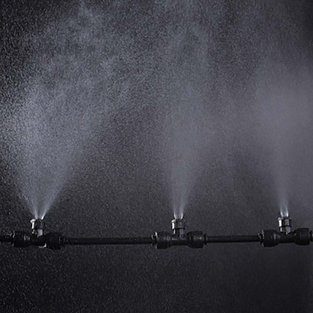 10Pcs Black Atomizing Fog Nozzle 0.3mm 0.5mm Low-pressure Sprayer Nozzle Patio Cooling Garden Irrigation Humidify Dust Reduction
