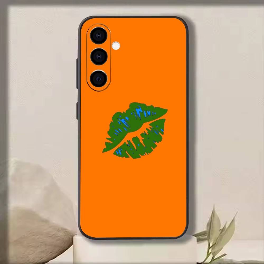 KISS Mark Phone Case For Samsung Galaxy A73,A72,A71,A70,A53,A52,A51,Soft Silicone Black Cover